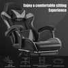 Massage Gaming Chair Leather Racing Office Executive Recliner with Leg Rest Grey