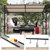 7FT Grill Gazebo Patio Barbecue Canopy Curved Grill Shelter Sunshade Awning