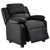Kids Recliner Chair Adjustable PU Leather Toddler Sofa Chair w/Storage Black