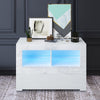 White Modern TV Stand Sideboard Cabinet With Storage 100cm High Gloss LED Light