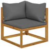 5 Piece Garden Lounge Set with Cushions Solid Wood Acacia (UK/IE/FI/NO only) vid