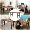 120cm Adjustable Workbench Heavy-duty Workstation Bamboo Top Lockable Casters