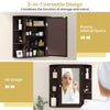 Bathroom Multipurpose Medicine Cabinet-Brown