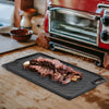 Cast Iron Griddle Tray Reversible Plate 18"x10" Grill Pan Tray BBQ Steak Camping