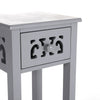 Modern End Side Table 2 Tier Bedroom Bedside Table Nightstand with Storage Shelf