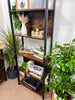 Tall 5 Tier Rustic Bookcase Slim Industrial Bookshelf Storage Unit Display Shelf