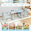 Children Table and 2 Chairs Set Toddlers Learning Activity Play Desk w/Storage