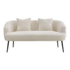 Modern 2 Seater Loveseat Sofa with Pillows Padded Armchair Living Room Settee UK