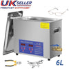 Digital Ultrasonic Cleaner Ultra Sonic Bath Cleaning Tank Timer Heater 6L New UK