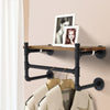 Industrial Pipe Clothing Garment Rack Wall Mounted Closet Rod Clothes Organizer