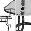 Garden Furniture Set Outdoor 4/6 Seats Rectangle Table Chairs with Parasol Hole