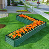 Rectangular Galvanized Steel Planter Box Garden Splicable Flower Trough Grow Bed