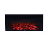 34" Electric Fireplace LED Log Fire Flame White Fire Surround Mantlepiece Heater