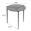Mid Century Side Table Round Glass Coffee Table Leisure Accent Table Balcony Dec