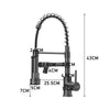 Modern Mono Pull Out Twin Kitchen Mixer Tap Dual Spout Spray Single Lever Grey