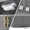 GAINOOM Bathroom Gray Floor Storage Cabinet 80cm Cupboard Buffet Cabinet