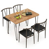 5-Piece Dining Table Set Industrial Rectangular Kitchen Table-Coffee