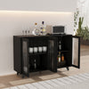 Sideboard Kitchen Buffet Cupboard Console Table with Glass Doors Cabinet 2 Shelf