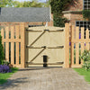 Driveway Gate Wooden Double Gate Pedestrian Side Door Heavy Duty Timber Unit 6FT