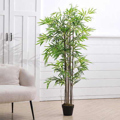 150cm Large Lush Artificial Bamboo Tree Indoor Tall Home House Plant in Pot