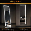 Full Length Mirror With LED Lights Touch Free Standing & Wall Mounted 160 x 50cm