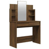 Dressing Table with Mirror Brown Oak 96x40x142 cm