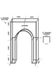 Metal Bridal Wedding Arch Frame Garden Party Standing Backdrop Display Large
