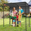 Soft Top Barbecue Picnic Tent Shelter 239 x 108 cm-Grey