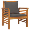 Brokky Sofa Chairs with Dark Grey Cushions 2 pcs Solid Wood Z4S2