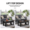 Lift Top Coffee Table, Lifting Tabletop Center Table with Hidden Storage, Black
