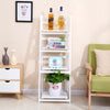 4 Tier Ladder Shelf Storage Shelving Unit Wooden Bookcase Plant Display Stand