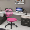 Armless Computer Desk Chair Swivel Executive Chair Ergonomic Office Chair Pink