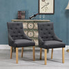 1/2/4/6 Dining Chairs Armchair High Back Linen/Velvet Upholstered Wood Legs Home