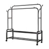 Heavy Duty Metal Double Rail Clothes Garment Hanging Rack Shelf Display Stand
