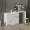 6 Drawer Dressing Table Makeup Desk Modern Vanity Table Bedroom Furniture White