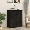 BaraSh Sideboard Black 83x41.5x100 Solid Wood Pine,Sideboard Storage A6O7