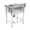 Catering Sink Stainless Steel Kitchen Commercial Single Bowl Wash Table Basin