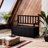 2 Seater Wooden Garden Bench With Storage Compartment Seating Bench Box Chest