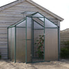 4/6/8/10*6FT Walk-In Transparent Sheets Greenhouse Plant Grow Galvanized Alumini