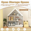 Kids Wooden 5-cubby Toy Storage Organizer w/Anti-toppling Devices-White