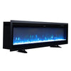 50 INCH LED 9 FLAMES INSERT WALL MOUNTED & INSET ELECTRIC FIRE FIREPLACE w/ FOOT