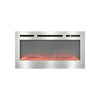 36/40/50/60'' Glass Electric Fireplace Recessed & Wall Mounted Fire 12 Flames