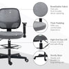Ergonomic Drafting Chair Tall Office Stand Desk Chair with Foot Ring, Arm, Wheel