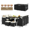 11 Piece Patio Dining Set Space-saving Outdoor Conversation Furniture Set