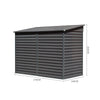 9x5ft Garden Storage Shed Metal Outdoor Bicycle Tool House Organizer Sloped Roof