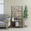 5-Tier Bookshelf Industrial Style Bookcase Free Standing Storage Display Shelves
