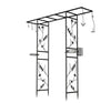 Metal Garden Arch Bird Feeder Heavy Duty Climbing Plants Support Trellis 2m