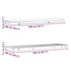Futon Sofa Bed with 100x206x11 Impregnated Wood Pine Q2J5