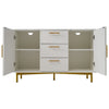 Sideboard Buffet 2 Doors 3 Drawers Storage Cabinet Cupboard White 120x40x75 cm