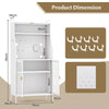 Kitchen Pantry Storage Cabinet Freestanding Baker's Rack 5-Tier Microwave Stand